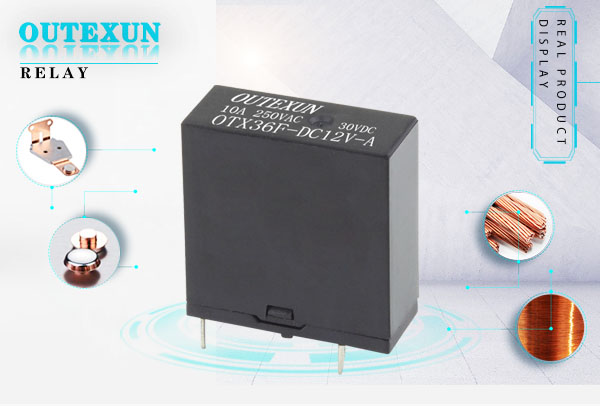OTX36F继电器--4脚五脚四脚5脚3V5V9V12V24V48V10A7A常开常闭转换23.8×9.5×24.5mm,OUTEXUN,YYH,OTX电磁功率继电器,